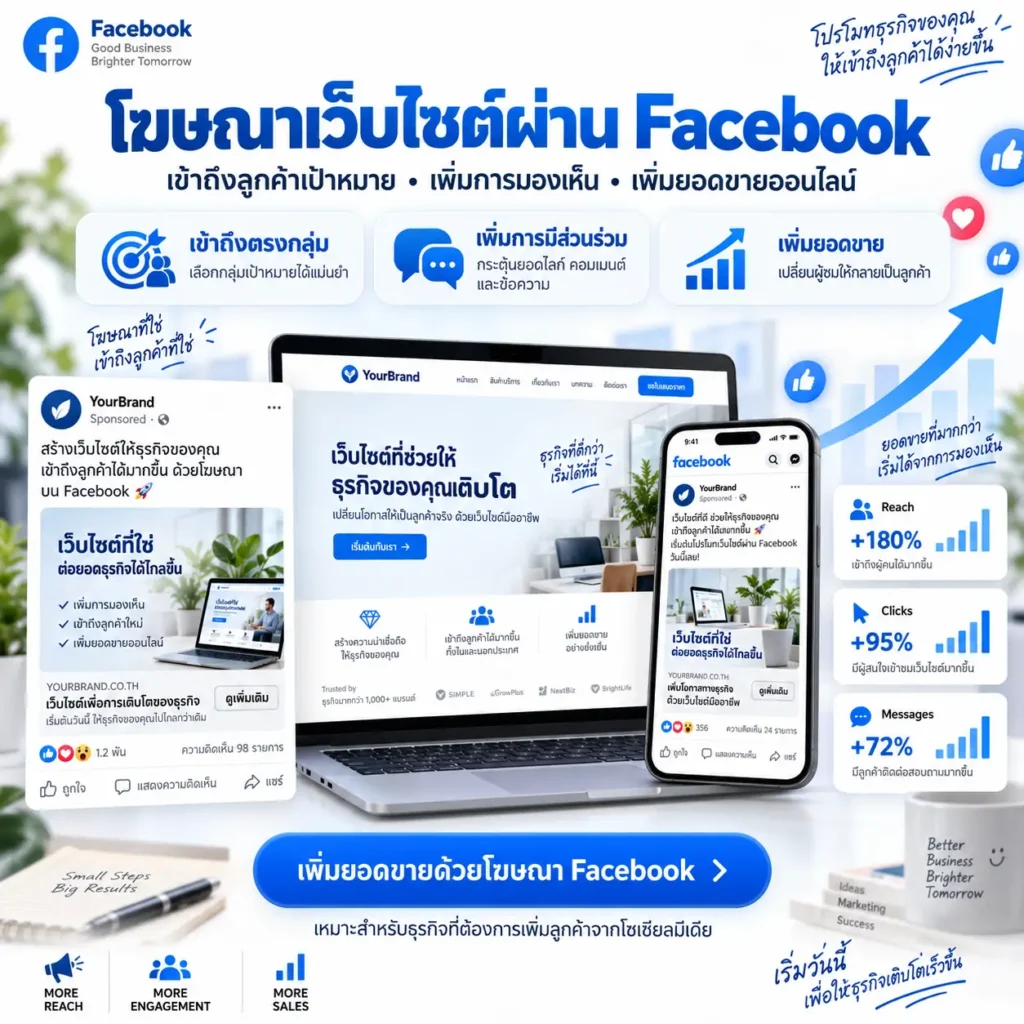 โฆษณาเว็บไซต์ผ่าน facebook