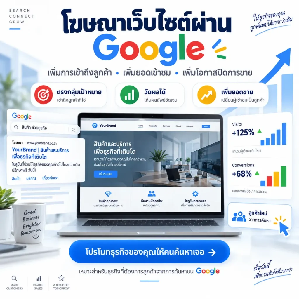 โฆษณาเว็บไซต์ผ่าน google