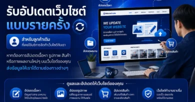 รับอัปเดตเว็บไซต์